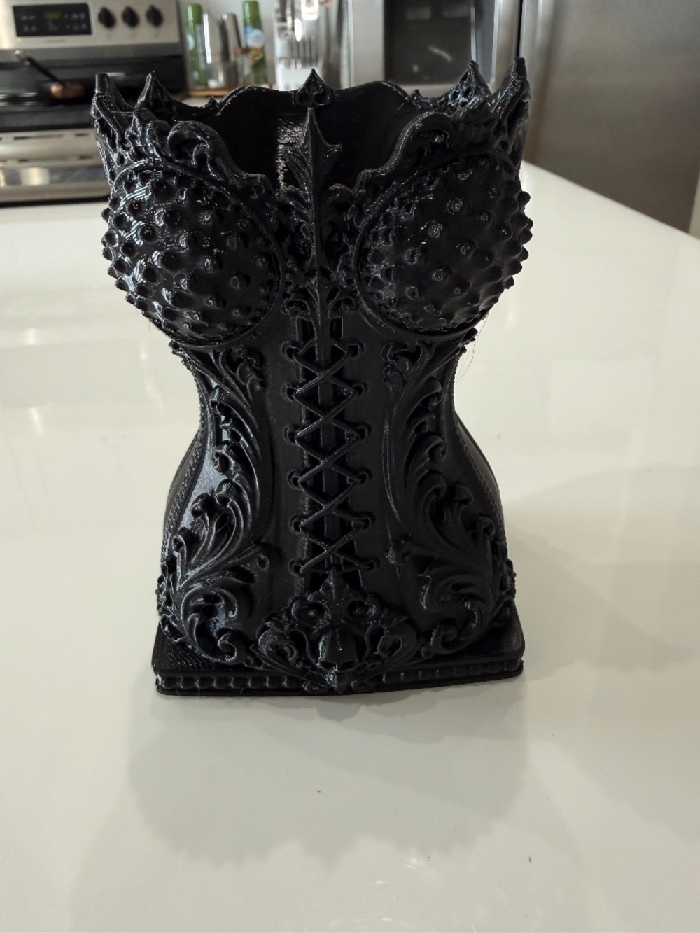 Goth Corset Makeup Brush Holder